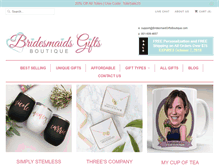 Tablet Screenshot of bridesmaidgiftsboutique.com